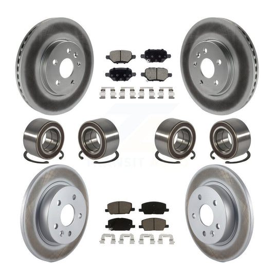Bearing Coated Brake Rotor Pads Front Rear Kit (10Pc) For Buick Encore Chevrolet