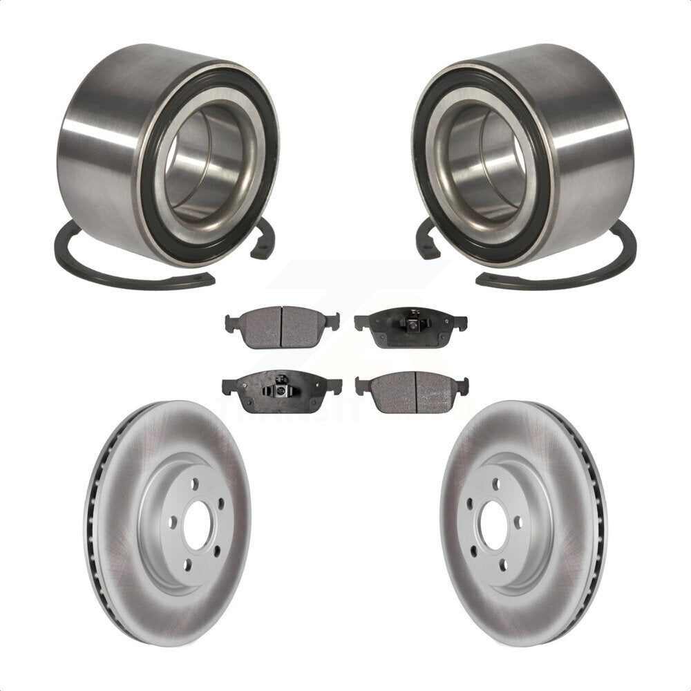 Wheel Bearing Coated Disc Brake Rotor And Pad Front Kit For Ford Transit Connect