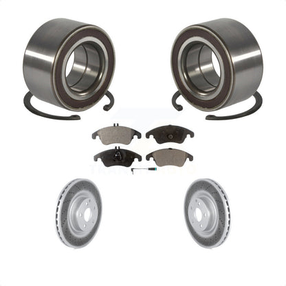 Wheel Bearing Coated Disc Brake Rotor Pads Front Kit For Mercedes-Benz E400 E550