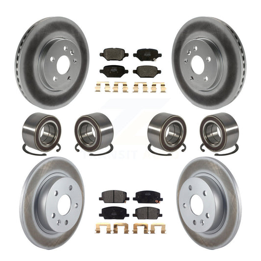 Bearing Coated Brake Rotor Pads Front Rear Kit (10Pc) For Buick Encore Chevrolet