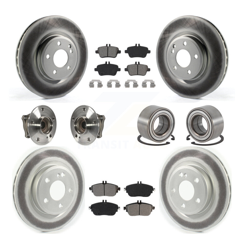 Hub Bearing Coat Brake Rotor Pads Front Rear Kit (10Pc) For Mercedes-Benz GLA250