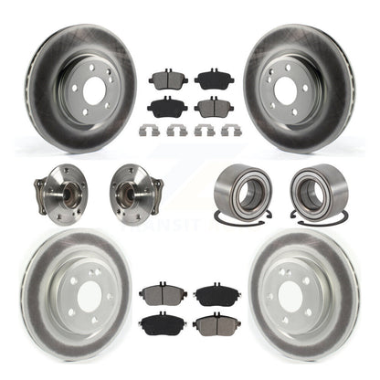 Hub Bearing Coat Brake Rotor Pads Front Rear Kit (10Pc) For Mercedes-Benz GLA250