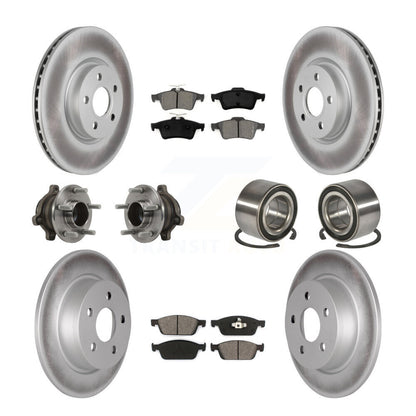 Hub Bearing Coat Brake Rotor Pads Front Rear Kit (10Pc) For Ford Transit Connect