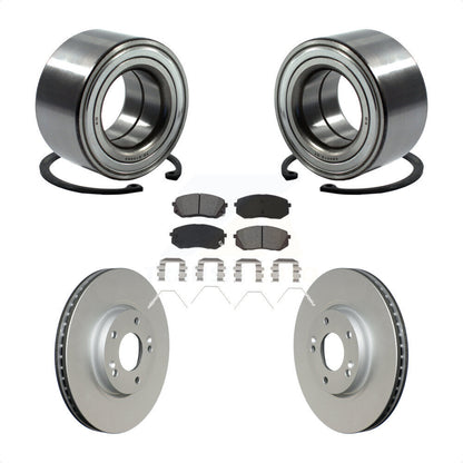 Wheel Bearing Coated Disc Brake Rotor & Pads Front Kit For 2017-2019 Kia Soul EV