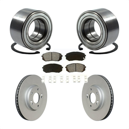 Wheel Bearing Coated Disc Brake Rotor & Pads Front Kit For 2015-2016 Kia Soul EV
