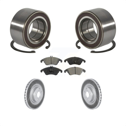 Wheel Bearing Coated Disc Brake Rotor Pads Front Kit For Mercedes-Benz E400 E550