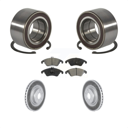 Wheel Bearing Coated Disc Brake Rotor Pads Front Kit For Mercedes-Benz E400 E550