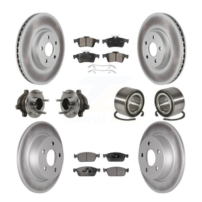 Hub Bearing Coat Brake Rotor Pads Front Rear Kit (10Pc) For Ford Transit Connect