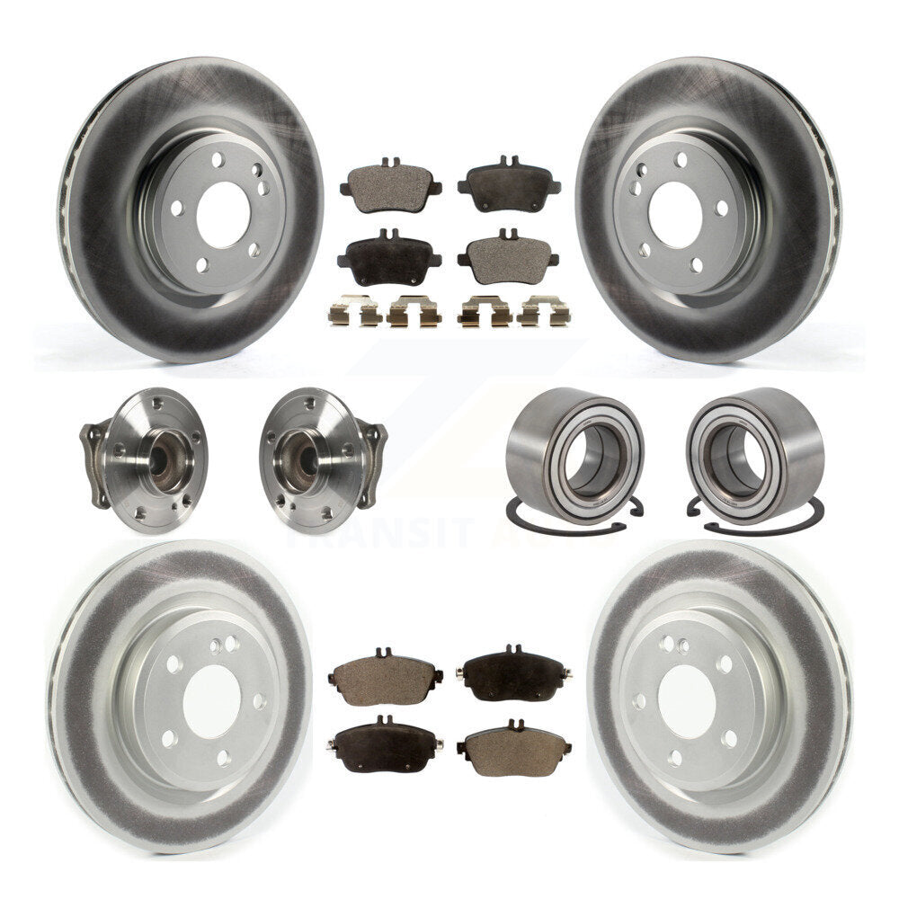 Hub Bearing Coat Brake Rotor Pads Front Rear Kit (10Pc) For Mercedes-Benz GLA250