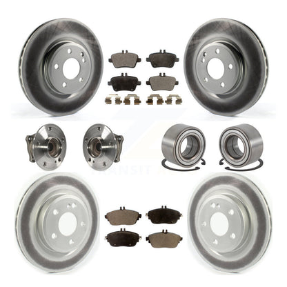 Hub Bearing Coat Brake Rotor Pads Front Rear Kit (10Pc) For Mercedes-Benz GLA250