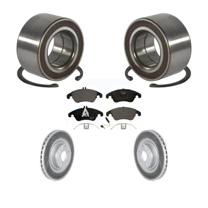 Wheel Bearing Coated Disc Brake Rotor Pads Front Kit For Mercedes-Benz E400 E550