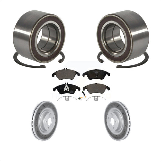 Wheel Bearing Coated Disc Brake Rotor Pads Front Kit For Mercedes-Benz E400 E550