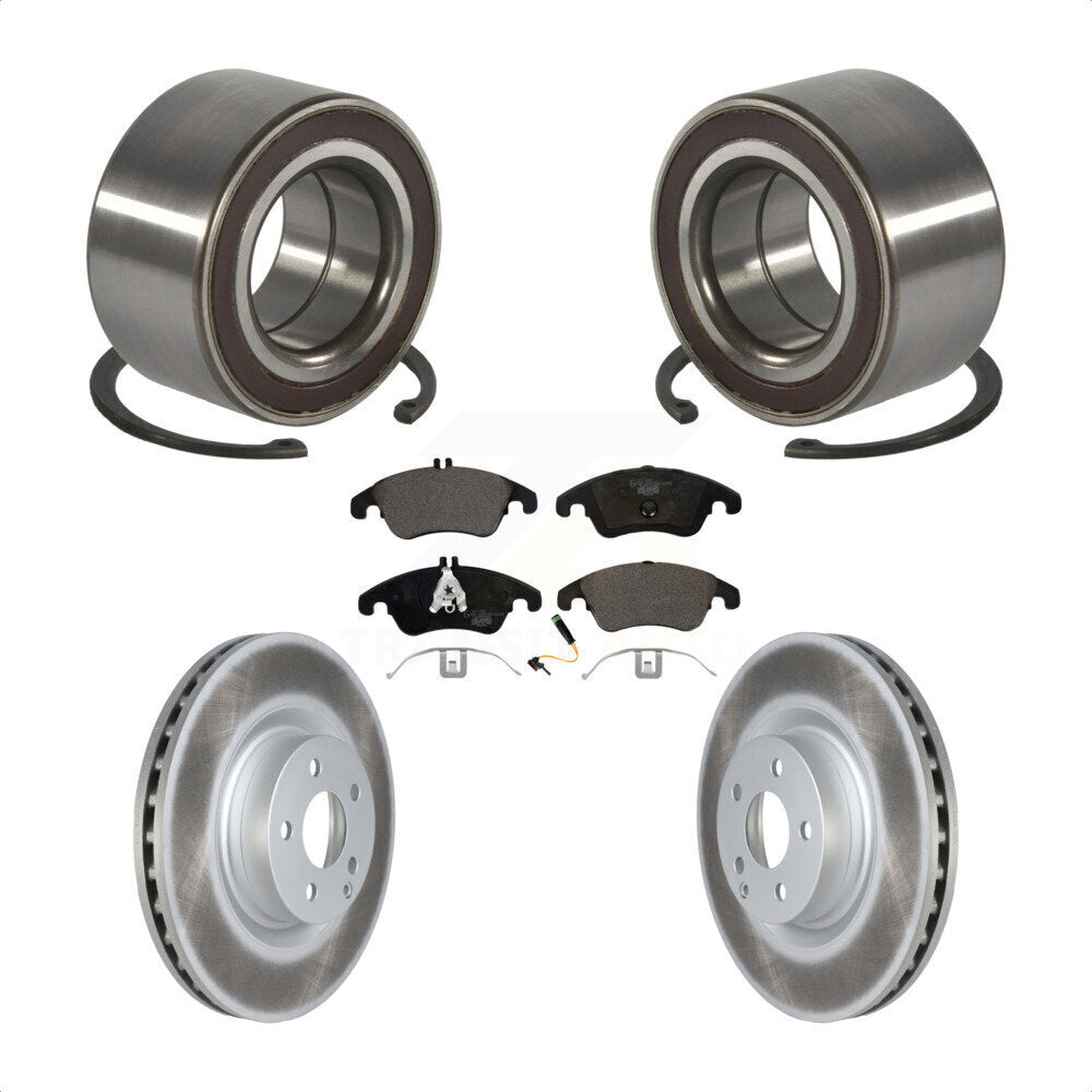Wheel Bearing Coated Disc Brake Rotor Pads Front Kit For Mercedes-Benz E400 E550