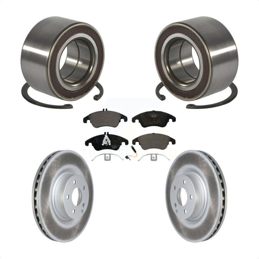 Wheel Bearing Coated Disc Brake Rotor Pads Front Kit For Mercedes-Benz E400 E550