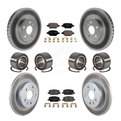 Bearing Coated Brake Rotor Pads Front Rear Kit (10Pc) For Buick Encore Chevrolet