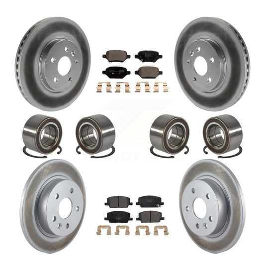 Bearing Coated Brake Rotor Pads Front Rear Kit (10Pc) For Buick Encore Chevrolet