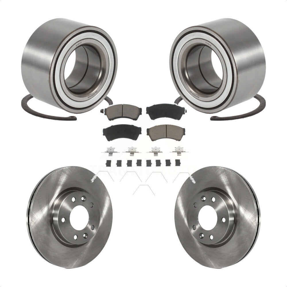 Wheel Bearing Disc Brake Rotors And Pads Front Kit For 2009-2013 Mazda 6 3.7L
