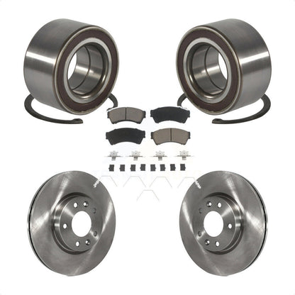 Wheel Bearing Disc Brake Rotors And Pads Front Kit For 2009-2013 Mazda 6 2.5L