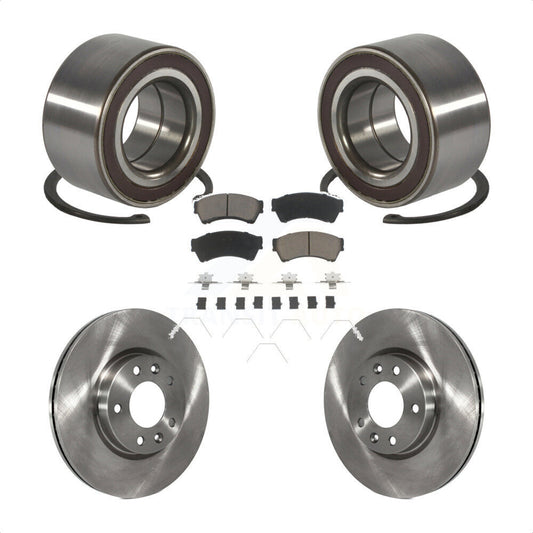 Wheel Bearing Disc Brake Rotors And Pads Front Kit For 2009-2013 Mazda 6 2.5L