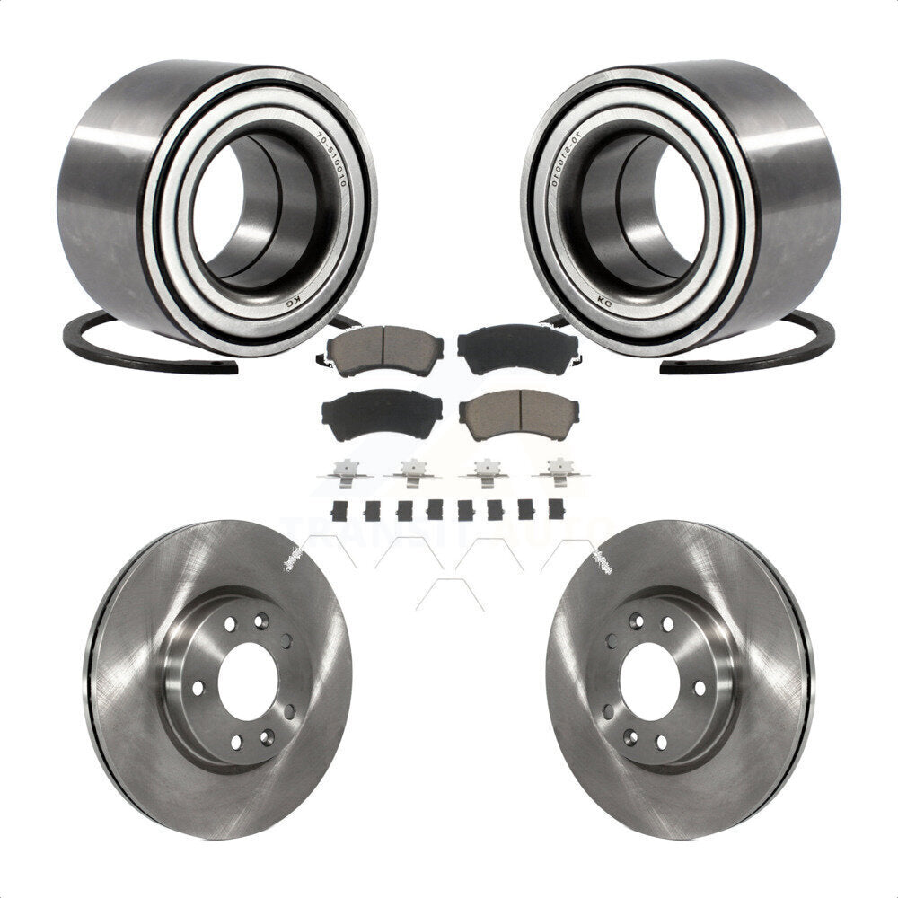Wheel Bearing Disc Brake Rotor Pad Front Kit For Ford Fusion Mazda 6 Lincoln MKZ