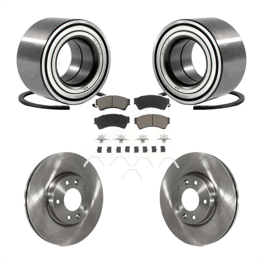 Wheel Bearing Disc Brake Rotor Pad Front Kit For Ford Fusion Mazda 6 Lincoln MKZ