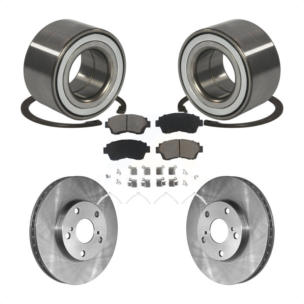 Wheel Bearing Brake Rotor And Pad Front Kit For Toyota Camry Sienna Avalon Lexus