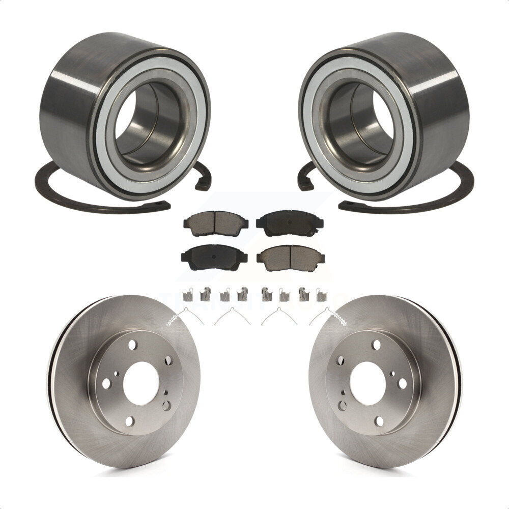 Wheel Bearing Disc Brake Rotors And Ceramic Pads Front Kit For Toyota Camry 2.2L