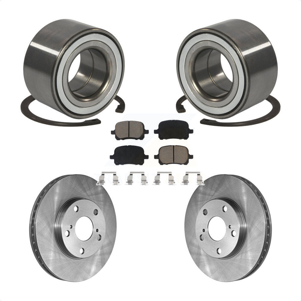 Wheel Bearing Brake Rotor And Pad Front Kit For Toyota Camry Solara Avalon Lexus