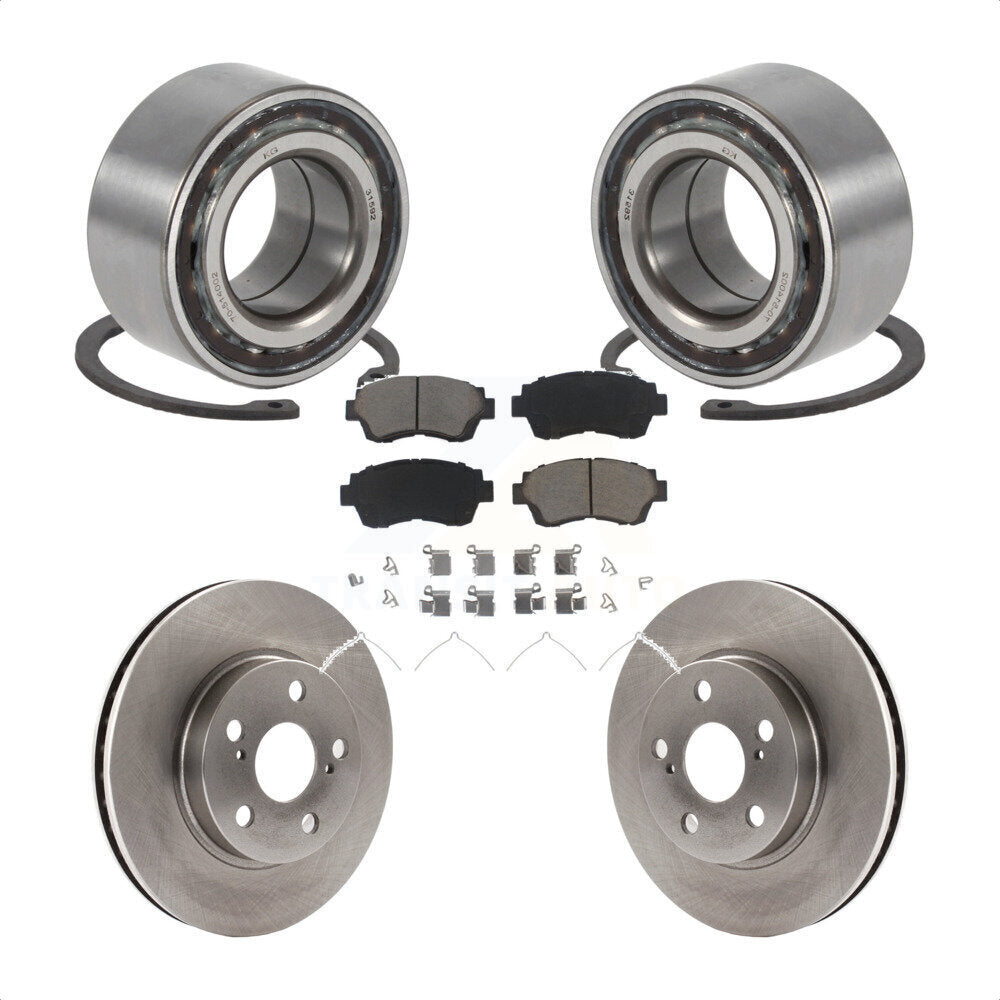 Wheel Bearing Disc Brake Rotor And Ceramic Pads Front Kit For 1998 Toyota Celica