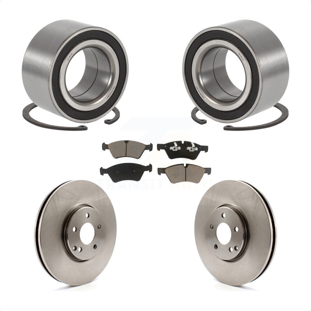 Wheel Bearing Disc Brake Rotors And Pads Front Kit For Mercedes-Benz E550 E500