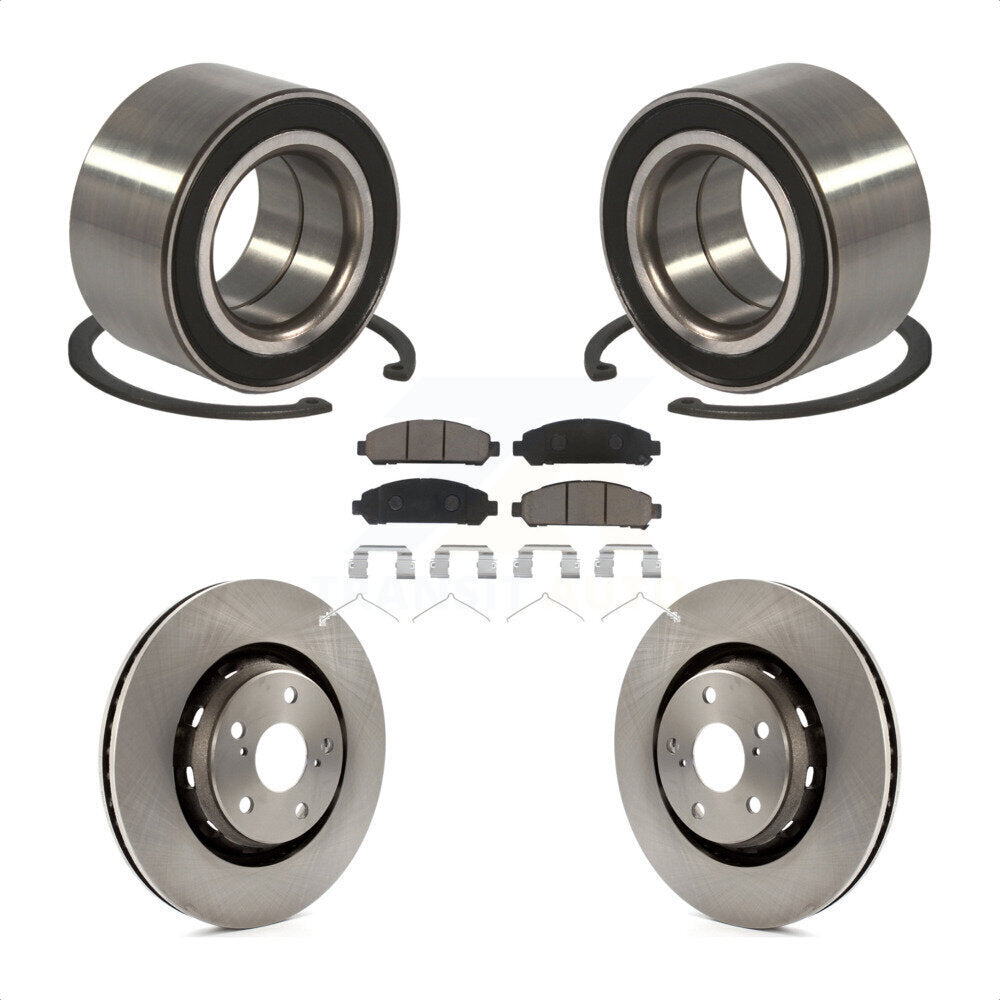 Wheel Bearing Disc Brake Rotors And Pads Front Kit For 2009-2016 Toyota Venza