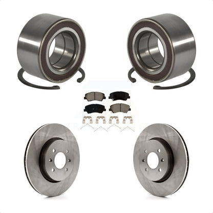 Wheel Bearing Disc Brake Rotors And Pads Front Kit For Kia Rio Hyundai Accent