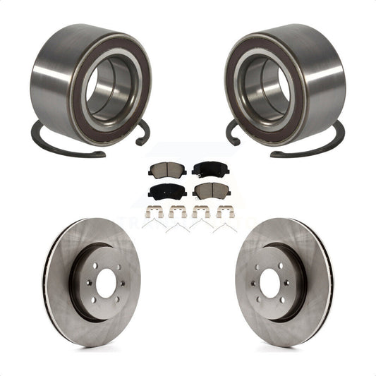 Wheel Bearing Disc Brake Rotors And Pads Front Kit For Kia Rio Hyundai Accent