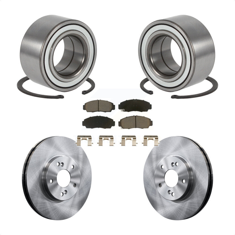 Wheel Bearing Disc Brake Rotors And Ceramic Pads Front Kit For Acura TL CL