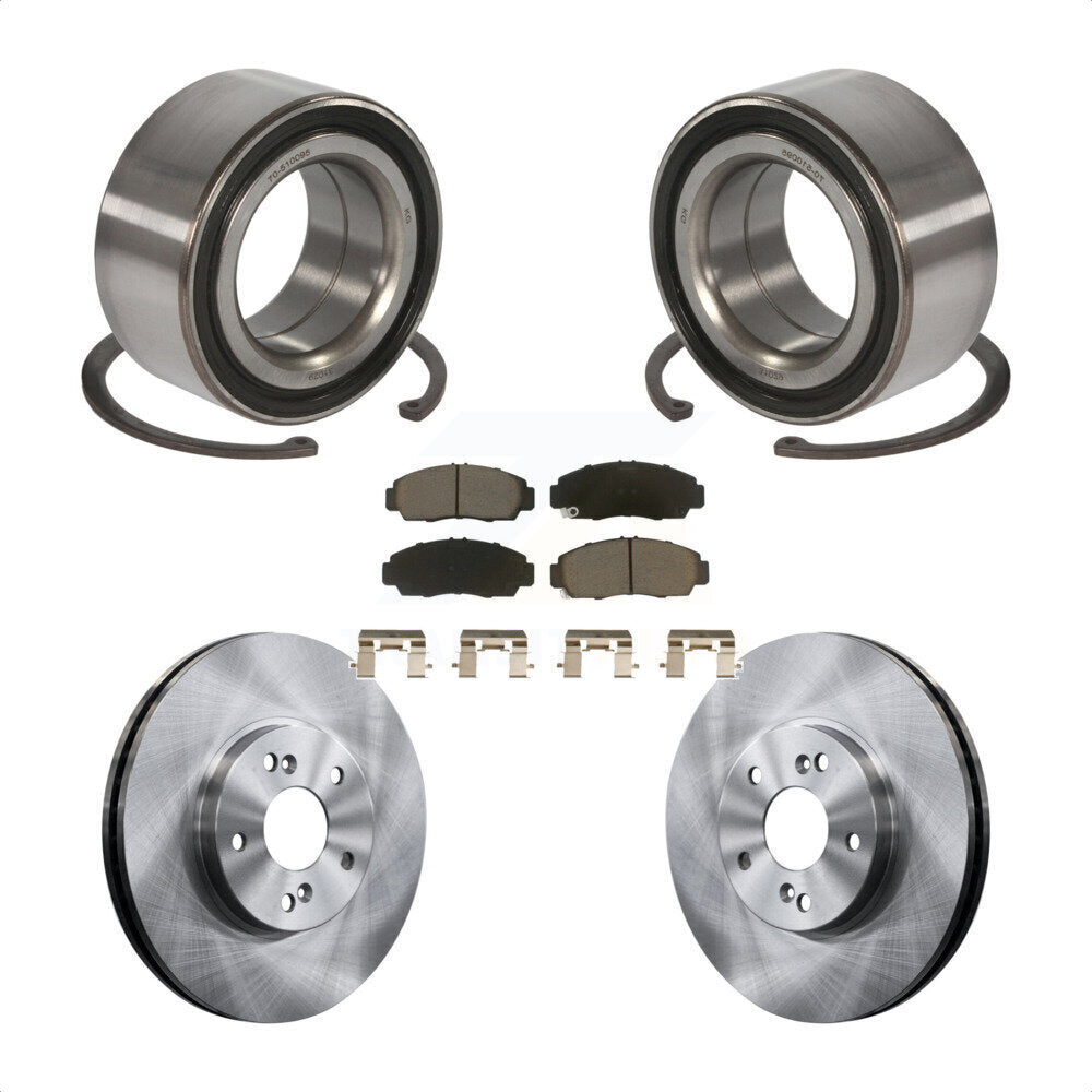 Wheel Bearing Disc Brake Rotors And Pads Front Kit For Honda Accord Acura TSX