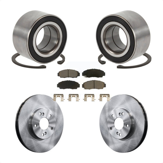 Wheel Bearing Disc Brake Rotors And Pads Front Kit For Honda Accord Acura TSX TL