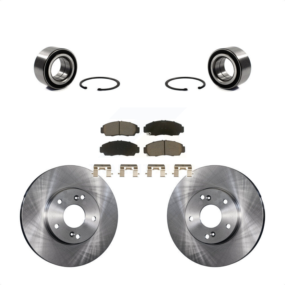Wheel Bearing Disc Brake Rotors And Ceramic Pads Front Kit For Honda Accord