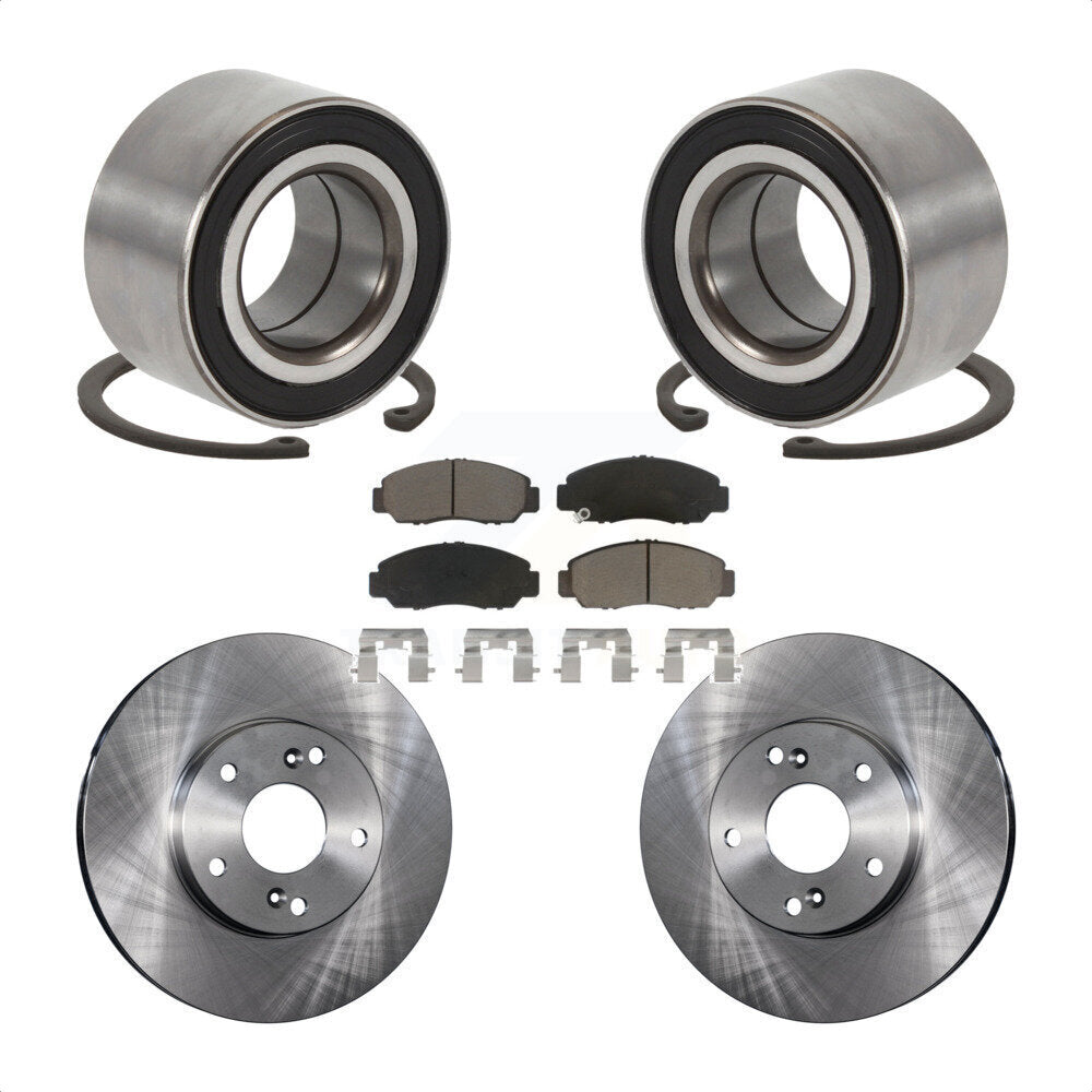 Wheel Bearing Disc Brake Rotors And Pads Front Kit For Honda Accord Acura CSX