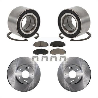 Wheel Bearing Disc Brake Rotors And Pads Front Kit For Honda Accord Acura CSX