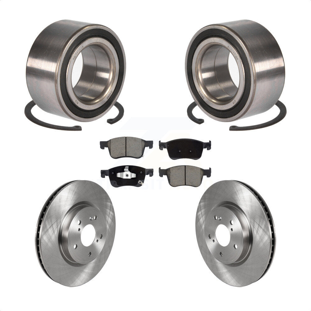 Wheel Bearing Disc Brake Rotors And Ceramic Pads Front Kit For Honda Accord
