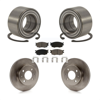 Wheel Bearing Disc Brake Rotor & Pad Front Kit For 2006 Hyundai Accent Hatchback