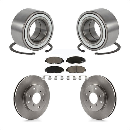 Wheel Bearing Brake Rotor & Pad Front Kit For 98-02 Honda Accord Sedan with 2.3L
