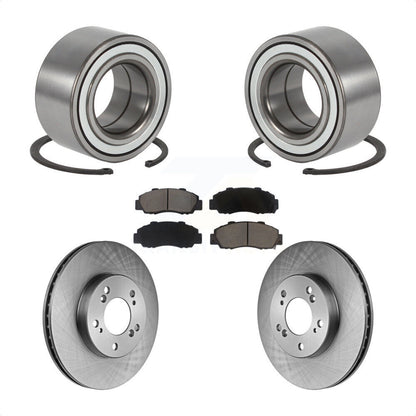 Wheel Bearing Disc Brake Rotor & Pads Front Kit For 1997-2001 Honda CR-V Prelude