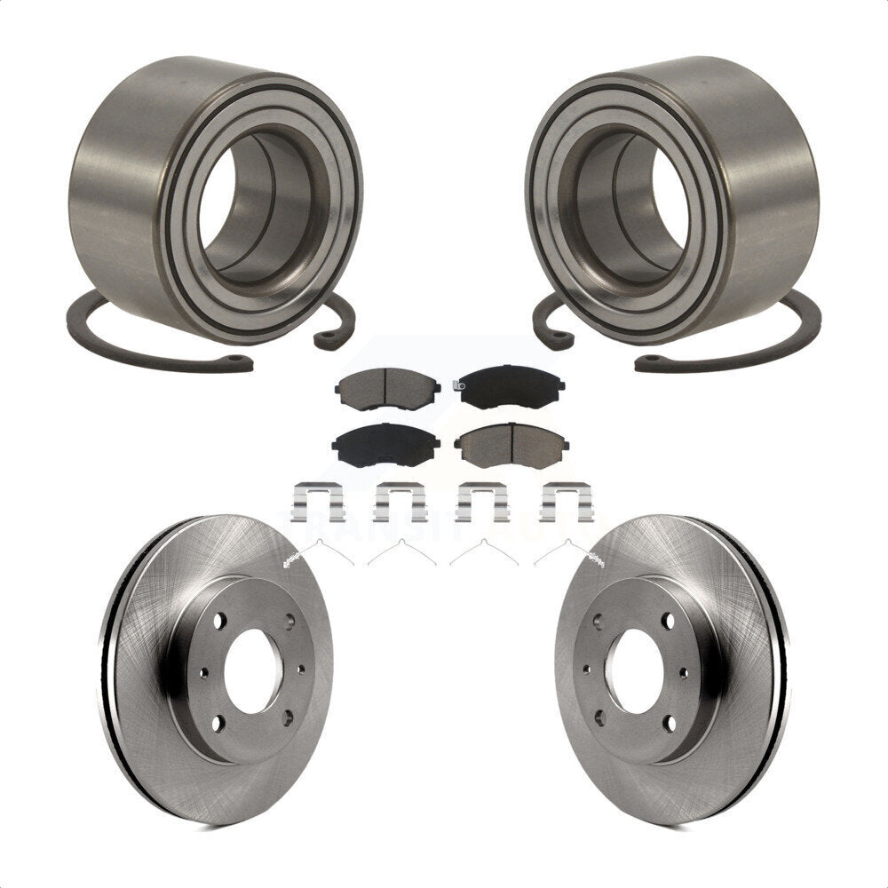Wheel Bearing Disc Brake Rotors And Pads Front Kit For Hyundai Tiburon Elantra
