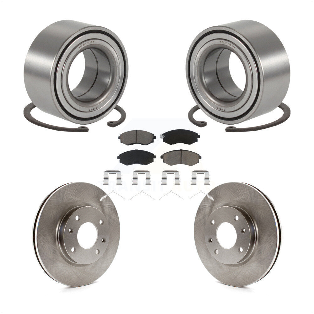 Wheel Bearing Disc Brake Rotor Pad Front Kit For 2004 Hyundai Sonata To 09 03