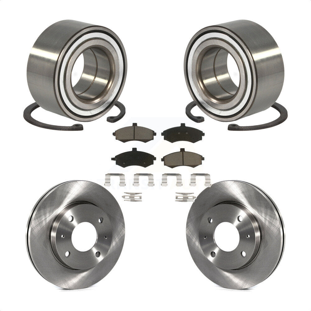 Wheel Bearing Disc Brake Rotors And Ceramic Pads Front Kit For Hyundai Elantra