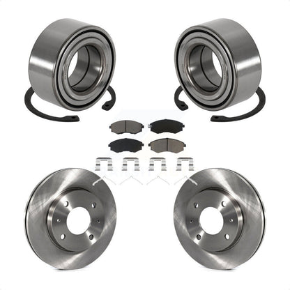 Wheel Bearing Brake Rotor & Pad Front Kit For Hyundai Sonata Kia Optima Magentis