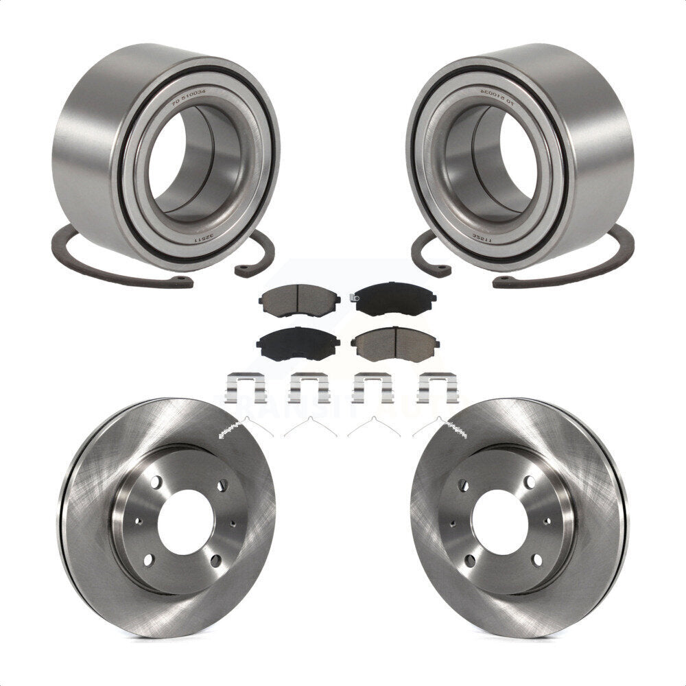 Wheel Bearing Disc Brake Rotors And Ceramic Pads Front Kit For Hyundai Sonata