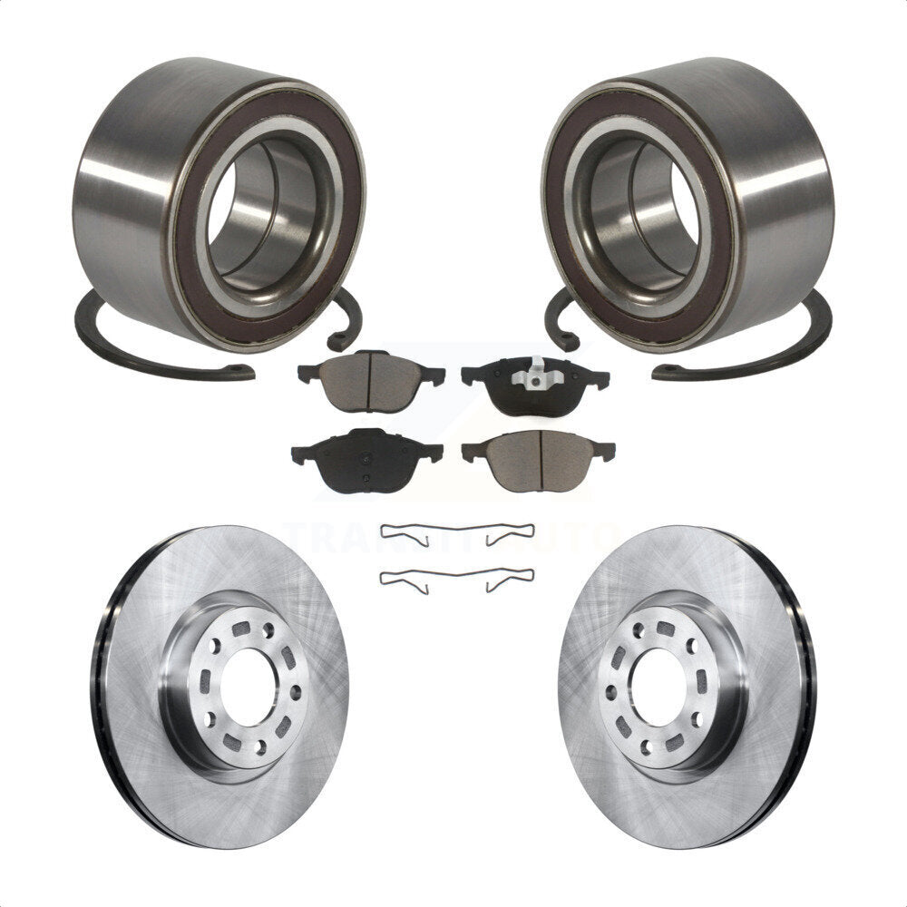 Wheel Bearing Disc Brake Rotors And Ceramic Pads Front Kit For Mazda 3 5 Sport