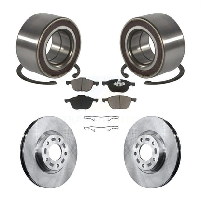 Wheel Bearing Disc Brake Rotors And Ceramic Pads Front Kit For Mazda 3 5 Sport